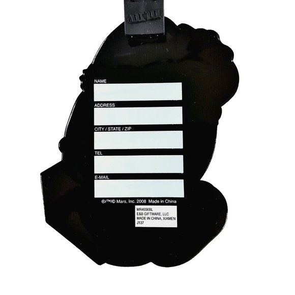 M&M's Jumbo Luggage Tag Blue NYC Fiji Hawaii Name Tag Suitcase Bag Accessory NWT - Picture 4 of 5